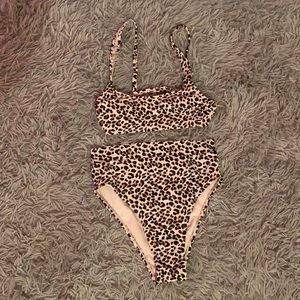 Xhilaration High-Waisted Cheetah Print Bikini.